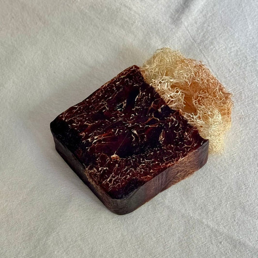 Amber Soap with Loofah