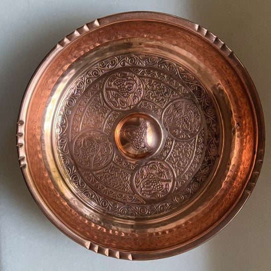 Traditional Copper Hamam Washing Bowl